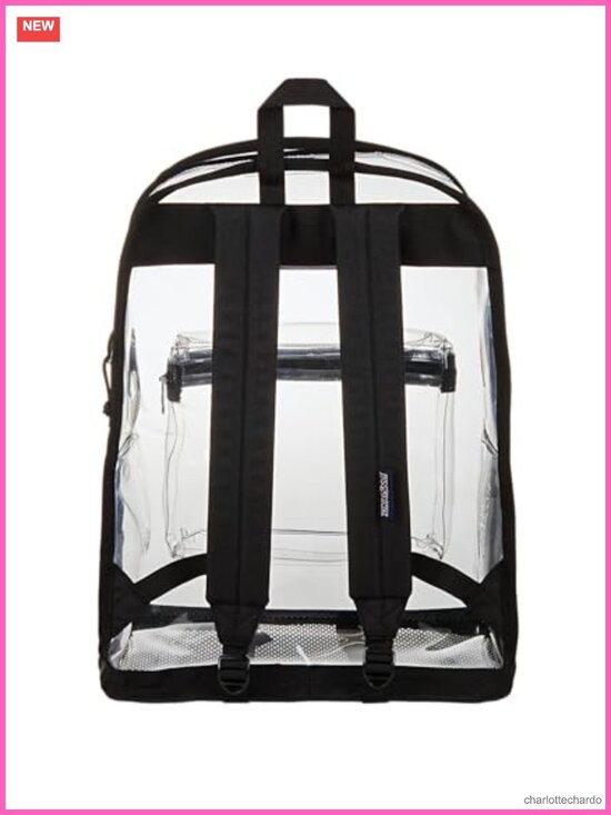 Clear Backpack 25.5L Stadium Approved Large Main Compartment Water Bottle Pocket main image 5